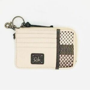 The Sak Cream and Gray Key Card Holder